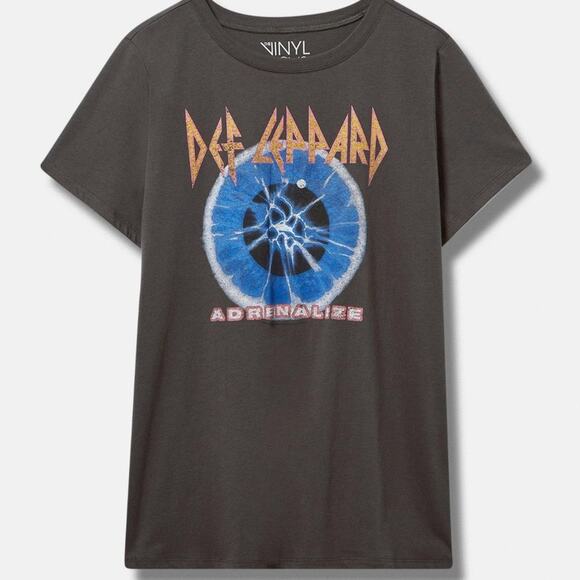 Torrid Def Leppard Vinyl Icons Crew Neck Tee, NWT, 2X - Picture 1 of 7